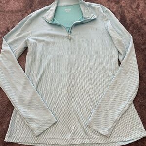Jockey women’s half zip light blue waffle shirt